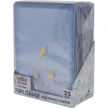 Pikachu Toploader kortų laikiklių ir įmaučių rinkinys 25 vnt. Ultra PRO